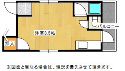 福岡県北九州市小倉北区 フラワーメゾン2-Dの間取り図
