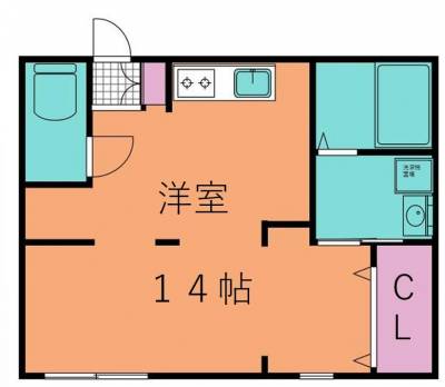 愛知県豊明市 ミユキパレス105の間取り図