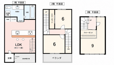 2階or3階の一部屋を選んで頂けます。