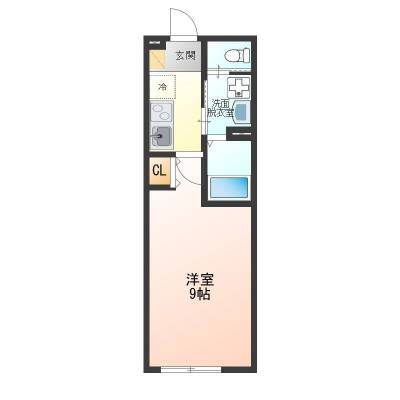 神奈川県大和市 鶴間新築アパート103の間取り図