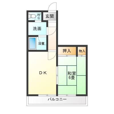 北海道札幌市白石区 シャトー51402の間取り図