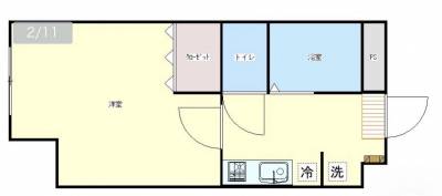 風呂トイレ別、室内洗濯機置き場付きで住みやすい間取りです。