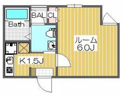 神奈川県横浜市神奈川区 グラニット子安302号室の間取り図