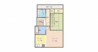 北海道小樽市 小樽　最上町戸建の間取り図