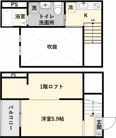 初めてのひとり暮らしに最適なロフト付き１K