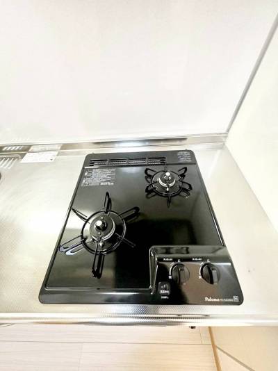 ビルトインの2口コンロでお料理が楽しい♪