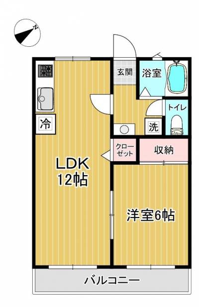 栃木県那須塩原市 ハーモニー大田原西201の間取り図