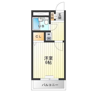 大阪府大阪市住吉区 ハイエスト住吉406号の間取り図