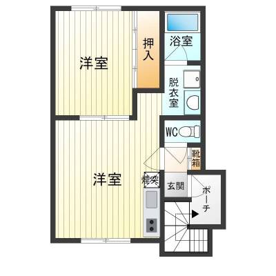 北海道札幌市白石区 北郷マンション1F左の間取り図