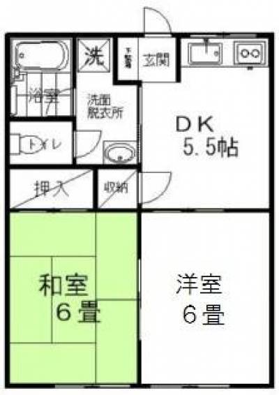 間取り、2DK