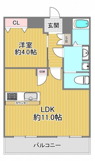 東京都世田谷区 岡本グリーンハイツ 302号室302の間取り図