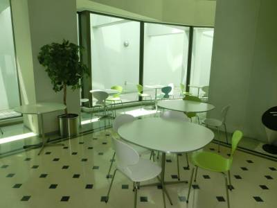 【カフェテリア(地階)】各階にも別途共用スペースあり