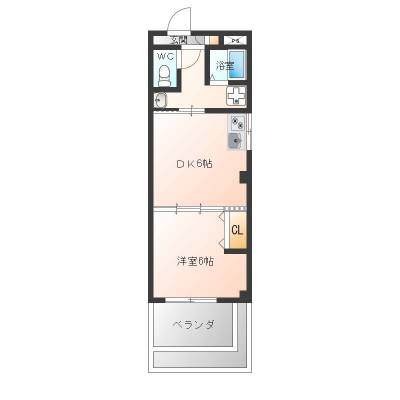 兵庫県西宮市 戸田ハイツ403の間取り図