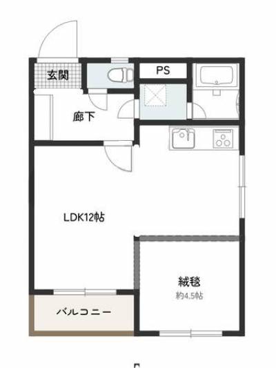 絨毯のお部屋の扉はありません。