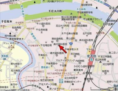 地図(駅から徒歩10分、全室南向き)