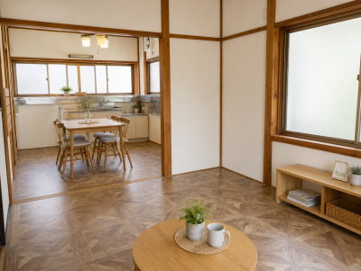南北に貫通する大きなLDK