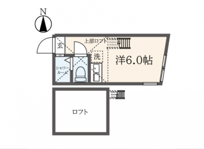 神奈川県横浜市保土ケ谷区 ユナイト和田町スワロフスキー105の間取り図