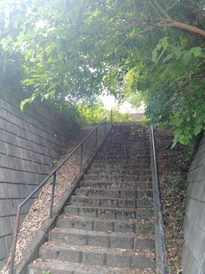 家のすぐそばの近道です。