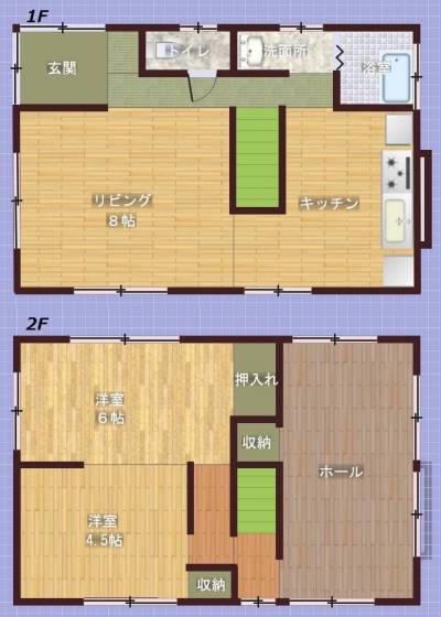 埼玉県比企郡嵐山町 嵐山町平澤貸家の間取り図