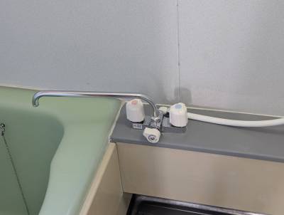 水栓・シャワーヘッドは新品に交換済