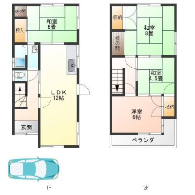 奈良県奈良市 ぎゅぎゅっとハウスの間取り図