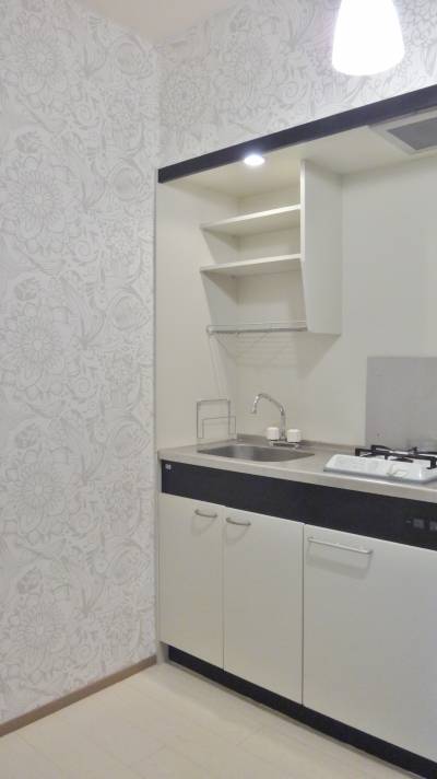 ガスコンロ付きのキッチン