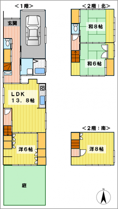 縦長の間取りで、日当たり良くとっても明るいんです♪