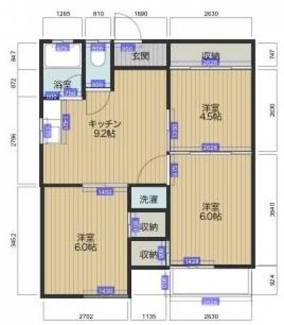 すべて洋室の3DKは嬉しいですね