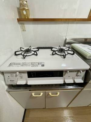 新品2口グリル付きガスコンロ