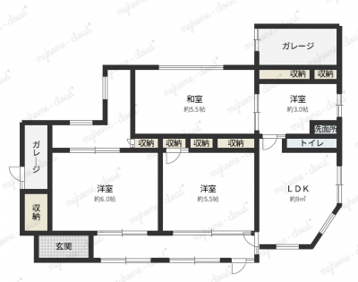 大分県別府市 別府末広戸建の間取り図