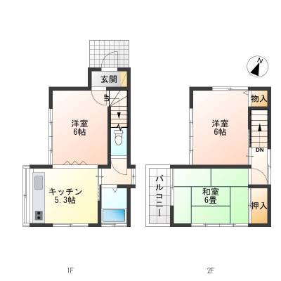 埼玉県狭山市 埼玉県狭山市戸建（東三ツ木）の間取り図
