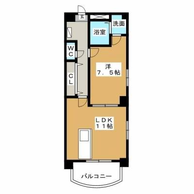 愛知県名古屋市西区 ライフ幅下203の間取り図