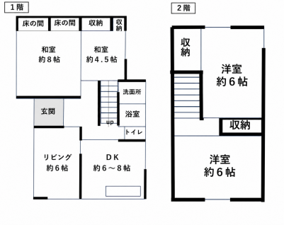 1F・2F合わせて4LDK90.98㎡