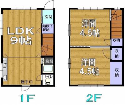 LDKはアコーディオンカーテンで仕切る事もできます