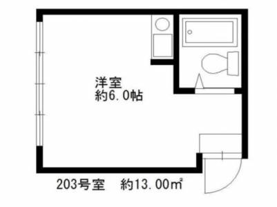 埼玉県川口市 石森マンション203号室の間取り図