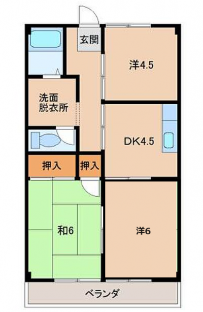 和歌山県橋本市 Molti HosokawaB302の間取り図