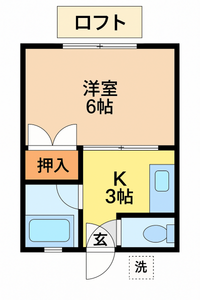 長崎県長崎市 サンヒル立山203の間取り図