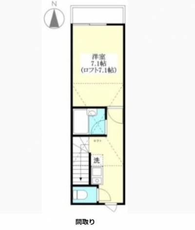 東京都大田区 ソレイユ南六郷201号室の間取り図