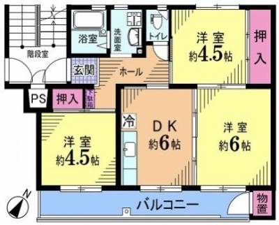 DKと洋室の間は引き戸を完全に外して１間にしています。