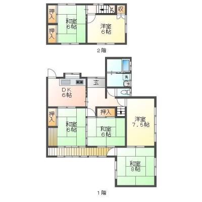 部屋数が多く広々快適です。