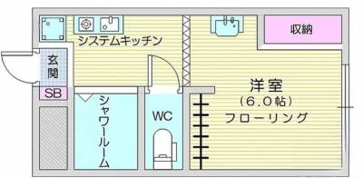 宮城県仙台市太白区 丘とそよ風のラ・フルール106号室の間取り図