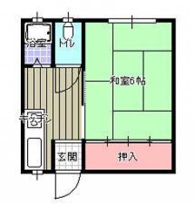 長野県伊那市 みのわアパート1Kみのわアパート11号の間取り図