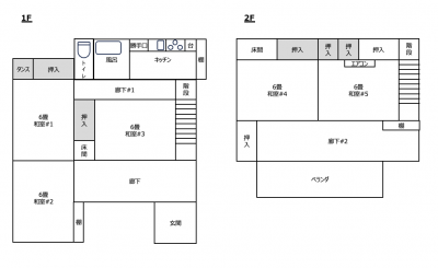 広々5K、全室フローリング！