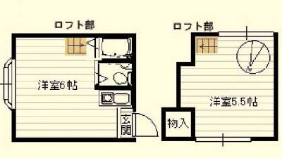 間取り図203（6帖と5帖）