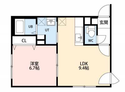 北海道札幌市白石区 プリモマーレ南郷通102の間取り図