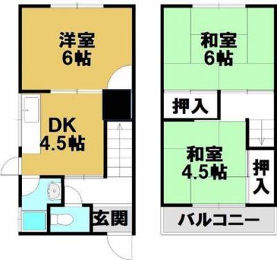 1FのDK,洋室は嬉しいフローリングを新調張替え済み