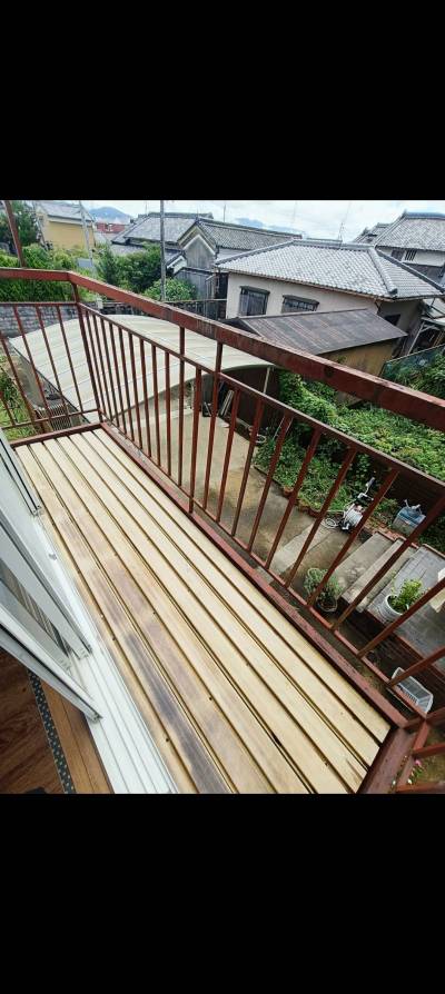 バルコニーは水はけ良好(*^^*)