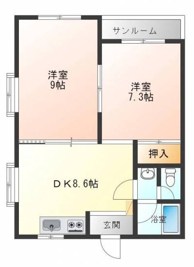 新潟県柏崎市 ビューラ米山509の間取り図