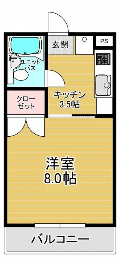 栃木県宇都宮市 アリエッタ宇都宮103家電付プランの間取り図