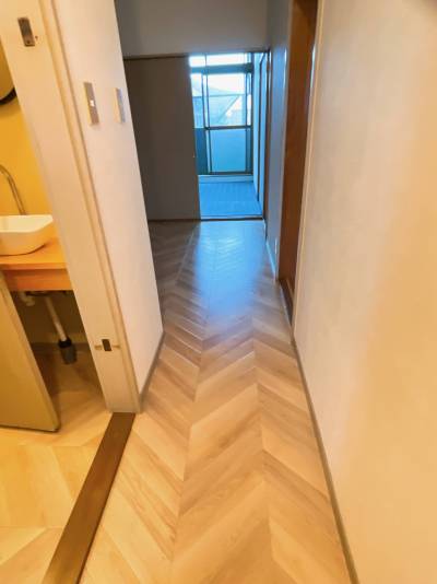 玄関からの景色も気分が上がります